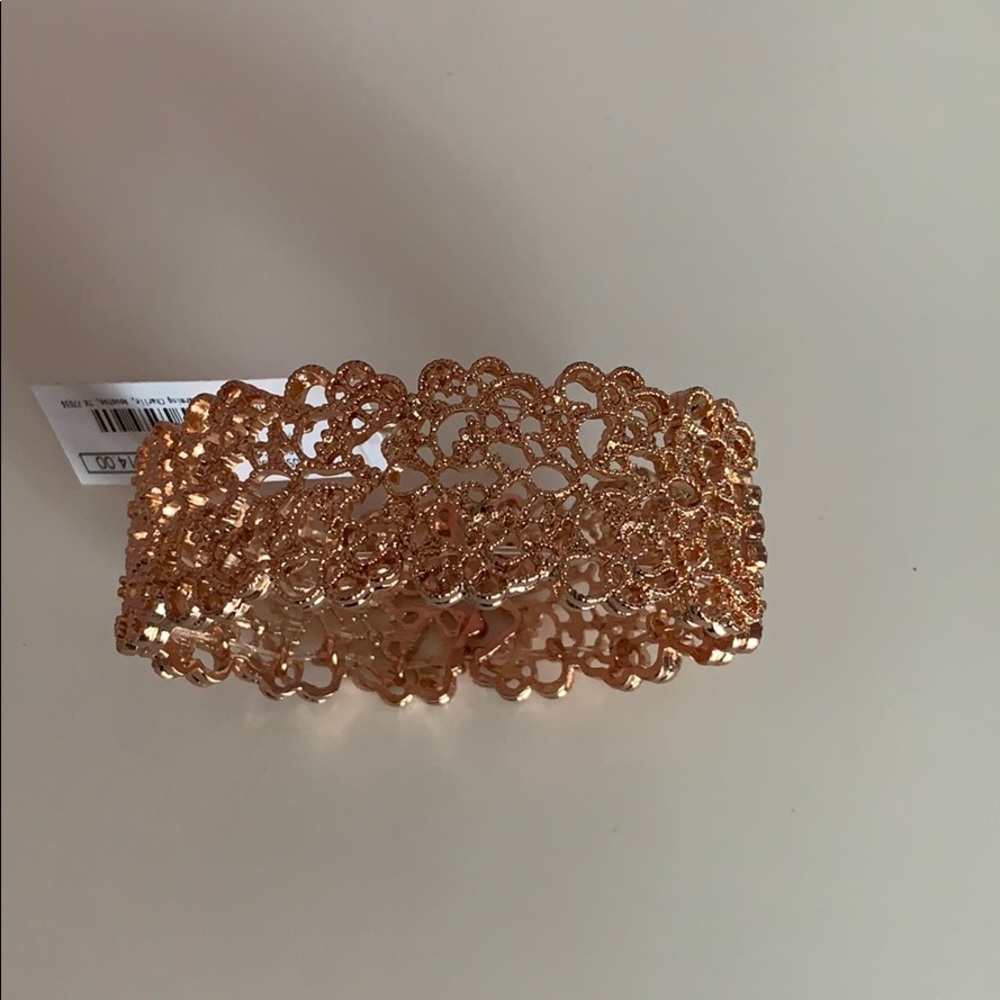 Rose gold, floral bracelet